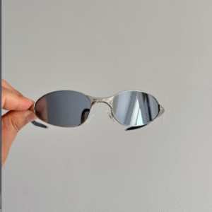 Diamond-encrusted frameless trimmed sunglasses